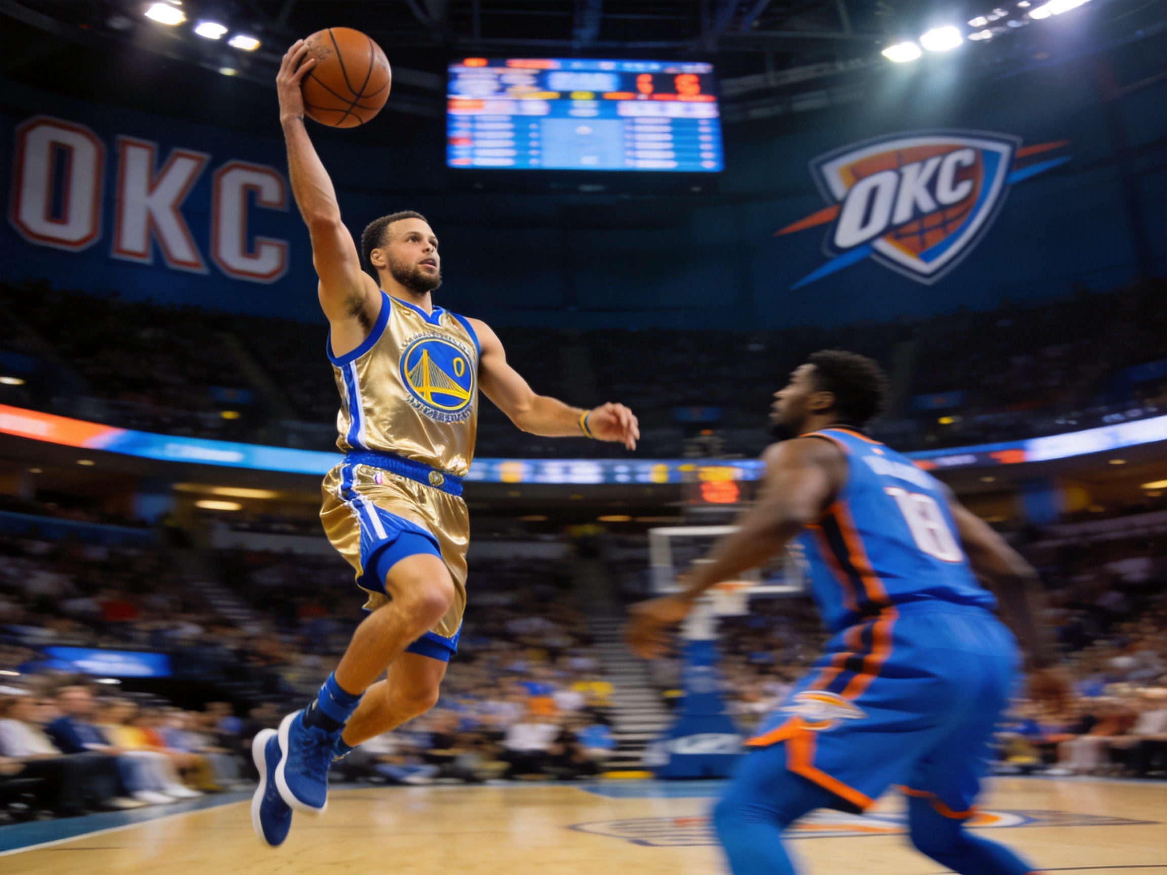 NBA 勇士客场逆转雷霆 库里三分雨